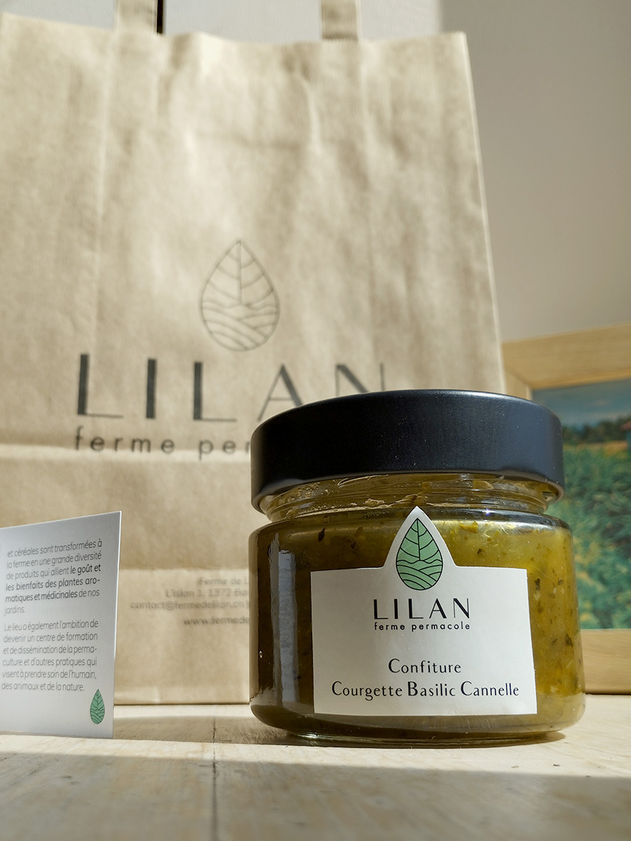 Lilan - Ferme permacole - Vaud - Suisse - Produits - Confiture courgette basilic-cannelle
